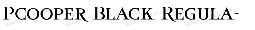 Pcooper Black Regula字体转换